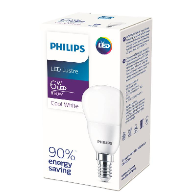 Лампа светодиодная Лампа светодиодная Ecohome LEDLustre 6-60W E14 840 P45NDFR Philips 929002274037
