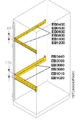 Профиль L=800 H=48 для монтажа аксессуаров (уп.2шт) ABB EB0800