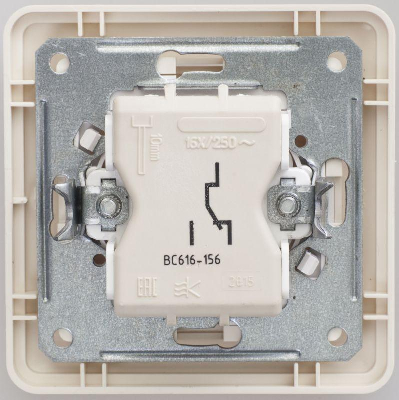 Переключатель 1-кл. СП W59 16А сл. кость SchE VS616-156-28