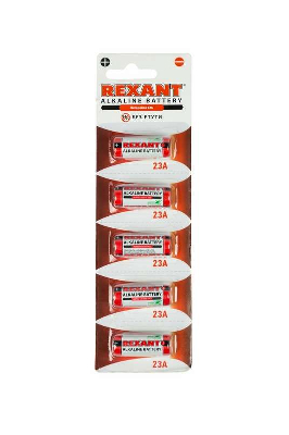 Гальванический элемент Элемент питания 23A 12В (блист.5шт) Rexant 30-1042