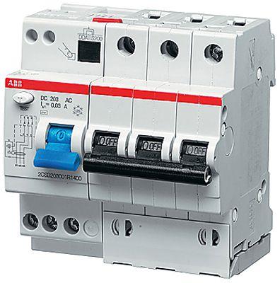 Выключатель автоматический дифференциального тока 3п C 50А 30мА тип A DS203M 7мод. ABB 2CSR273101R1504