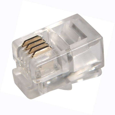 Разъем модульный Джек тел. 4P-4C (уп.100шт) PROCONNECT 05-1001-3