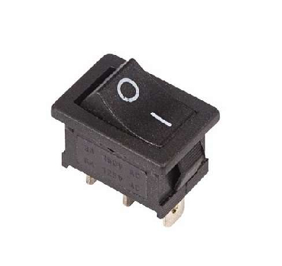 Выключатель клавишный 250В 6А (3с) (ON)-ON черн. Б/Фикс Mini (RWB-202 SC-768) Rexant 36-2140