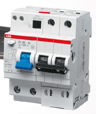 Выключатель автоматический дифференциального тока 2п C 10А 30мА тип AC DS202M 4мод. ABB 2CSR272001R1104