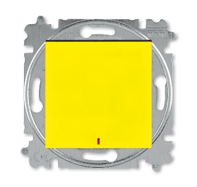 Переключатель 1-кл. СП Levit IP20 с контрол. подсветкой желт./дым. черн. ABB 2CHH592545A6064