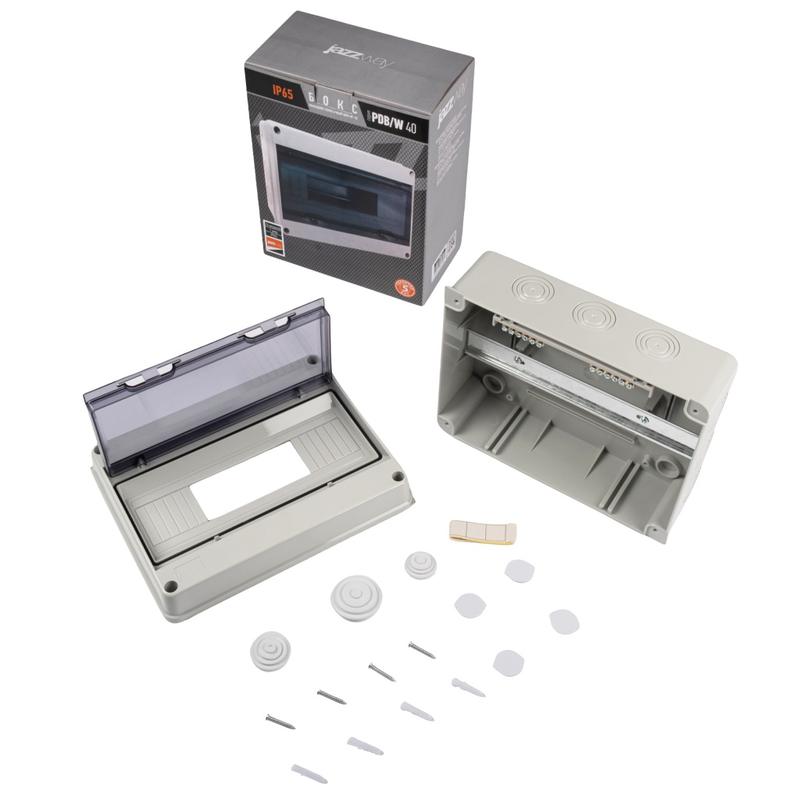Бокс модульный накладной PDB/W 4012 GR (ЩРН-ПГ-12) IP65 пластик. Pro JazzWay 5072084