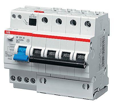 Выключатель автоматический дифференциального тока 4п C 63А 30мА тип A DS204 8мод. ABB 2CSR254101R1634