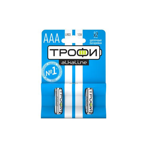 Элемент питания алкалиновый AAA/LR03 LR03-2BL (блист.2шт) Трофи C0034929