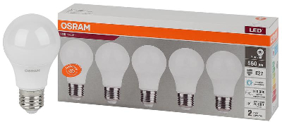 Лампа светодиодная Лампа светодиодная LED Value LVCLA60 7SW/865 7Вт грушевидная матовая E27 230В 2х5 RU (уп.5шт) OSRAM 4058075577688
