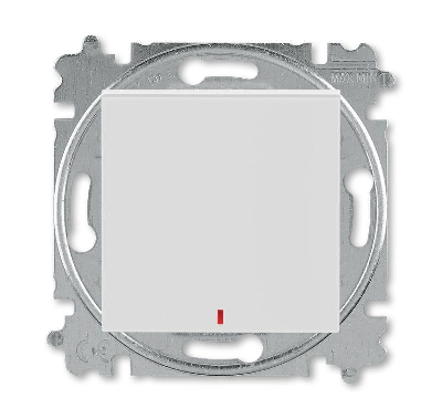 Переключатель 1-кл. СП Levit IP20 с контрол. подсветкой сер./бел. ABB 2CHH592545A6016