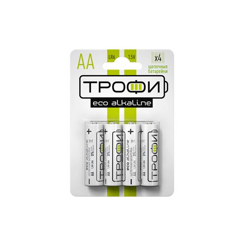 Элемент питания алкалиновый AA/LR6 LR6-4BL Eco (блист.4шт) Трофи Б0017046