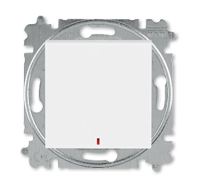 Переключатель 1-кл. СП Levit IP20 с контрол. подсветкой бел./ледяной ABB 2CHH592545A6001