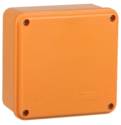 Коробка клеммная Коробка распаячная огнестойкая ПС 100х100х50 6P 6кв.мм IP44 гладкие стенки IEK UKF20-100-100-050-6-6-09
