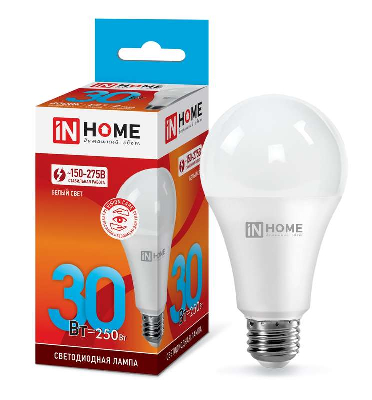 Лампа светодиодная Лампа светодиодная LED-A70-VC 30Вт грушевидная 4000К нейтр. бел. E27 2850лм 230В IN HOME 4690612024141