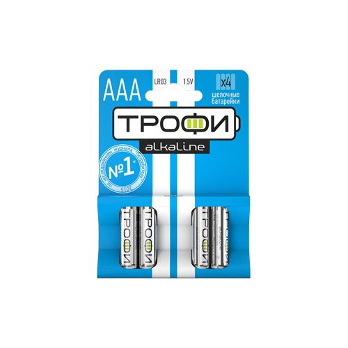 Элемент питания алкалиновый AAA/LR03 4BL (блист.4шт) Трофи C0034915