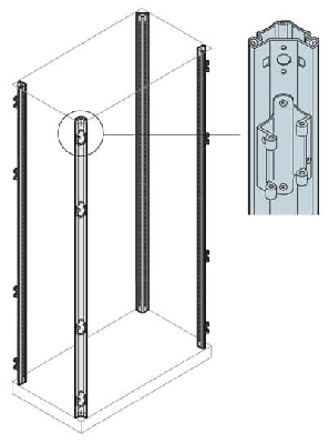 Стойка каркаса шкафа с петлями H=1600мм ABB EM1600