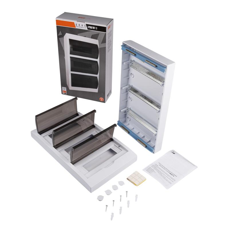 Бокс модульный накладной PDB/W 1036 WH (ЩРН-П-36) IP41 пластик. Pro JazzWay 5071704