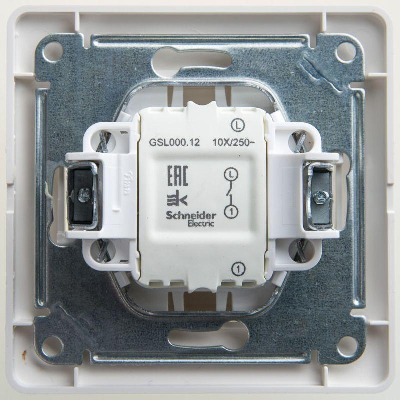 Выключатели, переключатели Выключатель 1-кл. СП Glossa 10А IP20 (сх. 1) 10AX в сборе перламутр. SE GSL000612