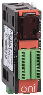 Модуль ЦПУ со встроенными 8 дискрет. входами (Sink/Source) и 8 дискрет. выходами (реле); интегрированный RS232C 1 канал; 24 VDC ONI PLC-S-CPU-0808