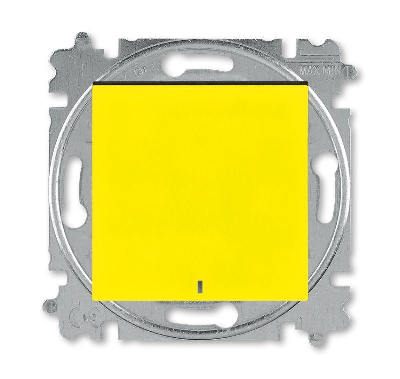 Переключатель 1-кл. СП Levit IP20 с подсветкой ориентацион. желт./дым. черн. ABB 2CHH590646A6064