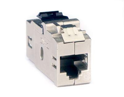 Разъем модульный Модуль Keystone RJ45 кат.6 проходной экранированный серебр. DKC RNK6FESL