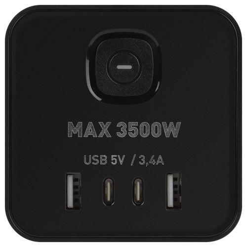 Фильтр сетевой башня 8х1.5 с заземл. с выкл. TWR-8es-1.5m-4USB-B 8 розеток+4xUSBA+C16А черн. Эра Б0069072
