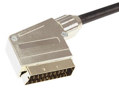 Шнур SCART Plug - SCART Plug 21pin 5м (GOLD) металл Rexant 17-1116