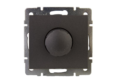 Механизм светорегулятора Рейн 500Вт с фильтром и предохранителем матов. черн. графит LEZARD 703-4188-117