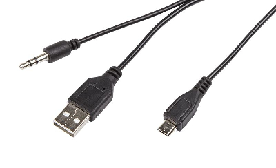 Кабель USB-AUX на microUSB для портативных колонок 0.5 м Rexant 18-4290