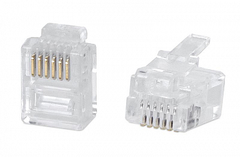 Телекоммуникационный разъем Коннектор телефонный RJ-12 6P6C Cabeus 7126c