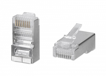 Разъем модульный Коннектор RJ-45(8P8C) кат.5E экранир. универс. (уп.100шт) TOKOV ELECTRIC TKE-CN-5E24-STP