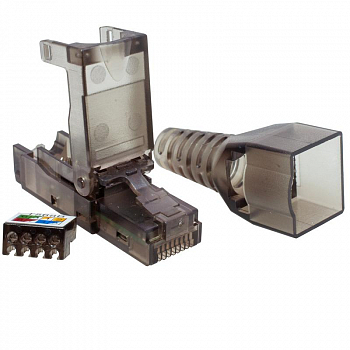 Разъем модульный Коннектор 8P8C UTP кат.6A RJ-45 безынструментальный (DIY) SUPRLAN 10-0239-1