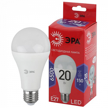 Лампа светодиодная Лампа светодиодная RED LINE LED A65-20W-865-E27 R 20Вт A65 груша 6500К холод. бел. E27 Эра Б0045326