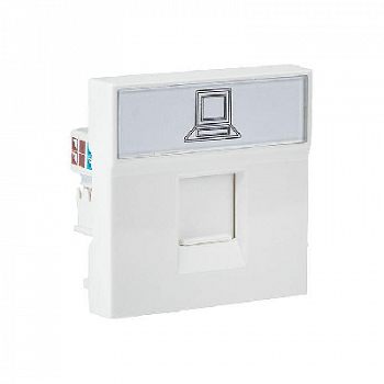 Разъем модульный Розетка компьютерная 2мод. RJ45 кат.5E EKF E2MK015E-135-10