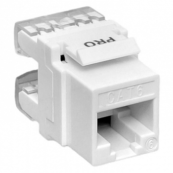 Разъем модульный Модуль Keystone RJ45 кат.6 неэкранир. 110 IDC 180град. бел. TERACOM PRO EKF TRP-KSTN-180D-6UTP-WH