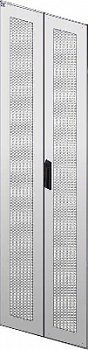Дверь перфорированная двустворч. для шкафа LINEA N 38U 600мм сер. ITK LN35-38U6X-D2P