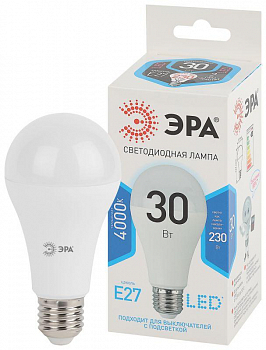 Лампа светодиодная Лампа светодиодная LED A65-30W-840-E27 30Вт A65 грушевидная 4000К нейтр. бел. E27 Эра Б0048016