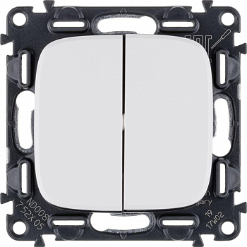 Выключатели, переключатели Выключатель 2-кл. СП Valena Allure 10А IP20 250В с лицев. панелью безвинтов. зажимы механизм бел. Leg 752705
