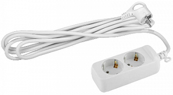 Блок розеток, удлинитель Удлинитель 2х1.5м с заземл. 10А IP20 UX-2e-1.5m ПВС 3х0.75 Эра Б0038572
