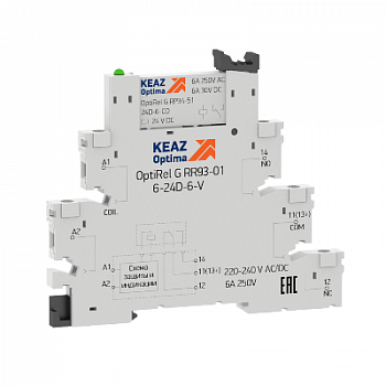 Реле коммутационное Модуль релейный OptiRel G RM38-51-220-240U-6-V-CO-S КЭАЗ 282946