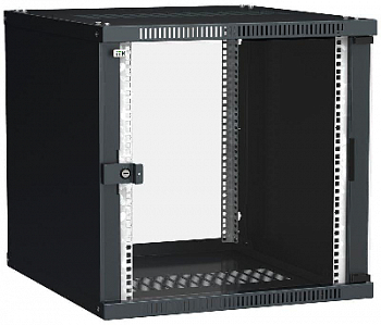 Сетевой ящик Шкаф LINEA WE 9U 600x450мм дверь стекло черн. ITK LWE5-09U64-GF