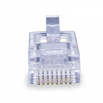 Разъем модульный Коннектор 8P8C UTP 5e 50U (RJ-45) (уп.100шт) SUPRLAN 10-0207