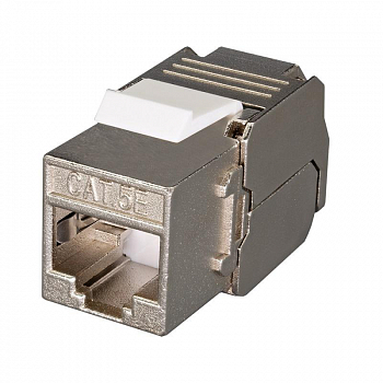 Разъем модульный Модуль розеточный Keystone Jack 8P8C RJ-45 FTP кат.5E заделка без инструмента 180град. (DIY) SUPRLAN 10-0328-1