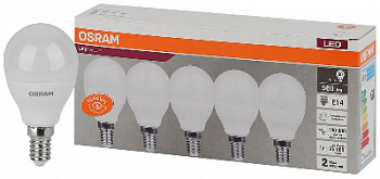 Лампа светодиодная Лампа светодиодная LED Value LVCLP60 7SW/840 7Вт шар матовая E14 230В 2х5 RU (уп.5шт) OSRAM 4058075578135