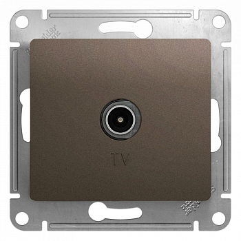 Вставка/крышка для коммуникационных технологий Розетка телевизионная TV Glossa коннектор механизм шоколад SE GSL000893
