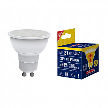 Лампа светодиодная Лампа светодиодная LED-JCDR-10W/WW/GU10/NR Norma 10Вт матовая GU10 (упак. картон) Volpe UL-00003842