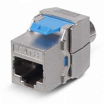Разъем модульный Вставка Keystone Jack RJ45 (8P8C) 180град. кат.8 полный экран без инструмента Toolless Cabeus 10069c