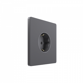 Розетка силовая (штепсельная) Розетка СП Systeme Infinity 16А 250В с заземл. защ. шторки вулканический пепел SE FSE000745