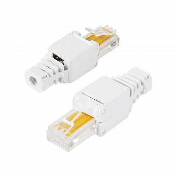 Разъем модульный Джек штекер RJ45 8Р8С быстрозажимной ручной Rexant 05-1051