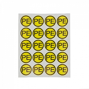 Наклейка знак электробезопасности "PE" d20мм Rexant 55-0004